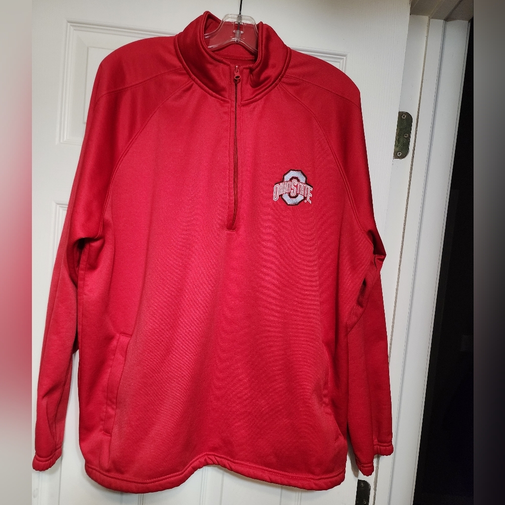 Red Ohio State Quarter-Zip Pullover